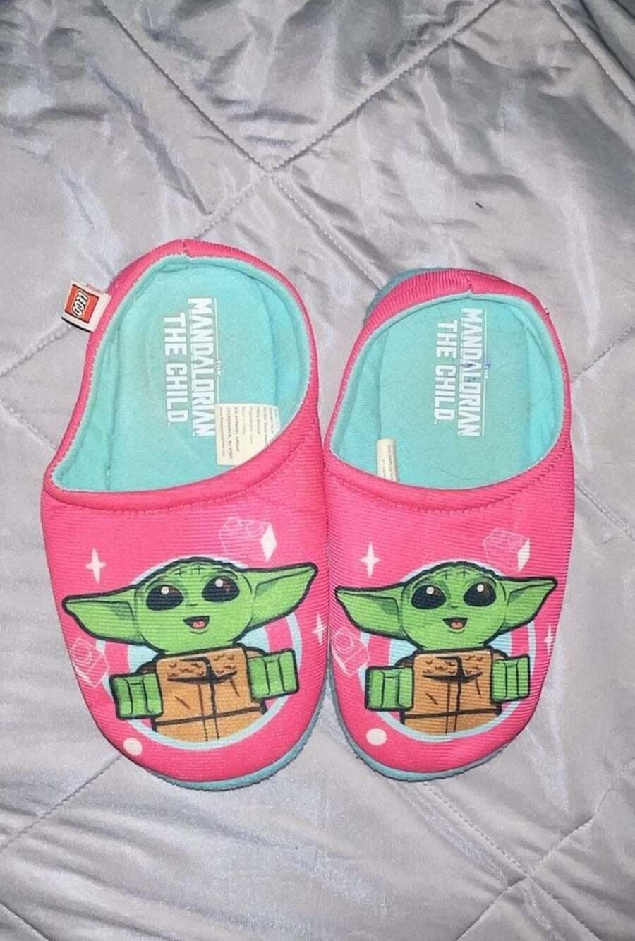 LEGO x Star Wars Mandalorian “The Child” GURU Pink Slippers – Kids Size 13–1
